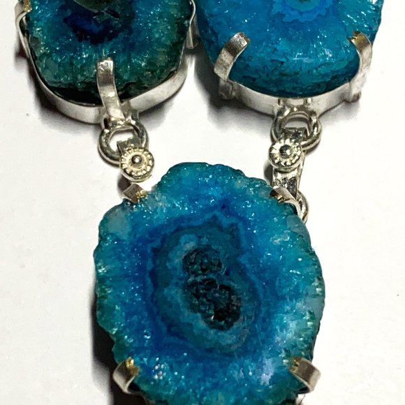 🏝Solar Quartz Gemstone Silver Necklace🏝 - Picture 5 of 7